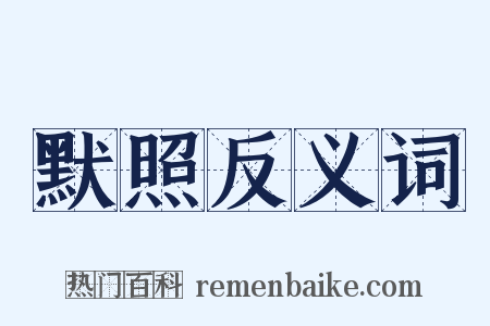默照反义词是什么意思的图片